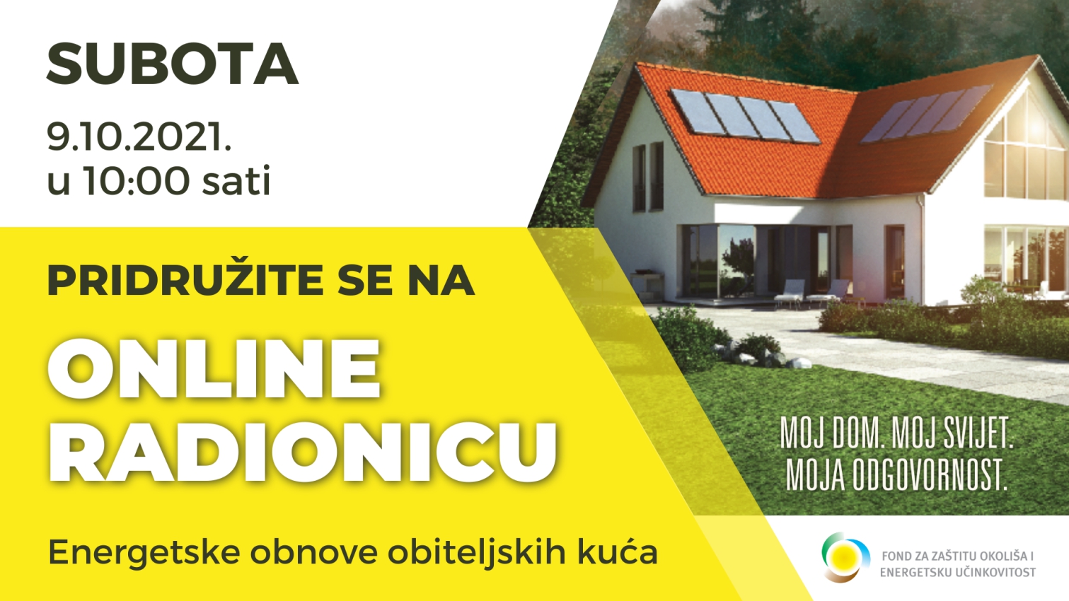 Virtualna radionica o dodjeli bespovratnih sredstava za energetsku obnovu obiteljskih kuća i zgrada