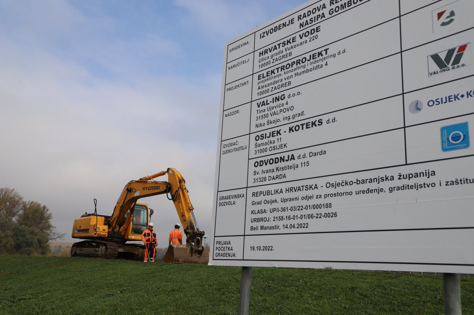 Počela rekonstrukcija dunavskih nasipa Batina i Gomboš