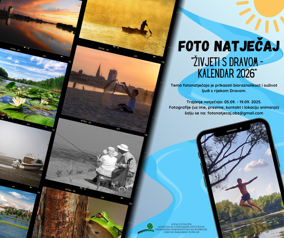 Poziv na foto natječaj: „Živjeti s Dravom - kalendar 2026.“