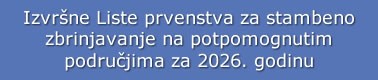 izvrsne liste stambeno zbrinjavanje 2026